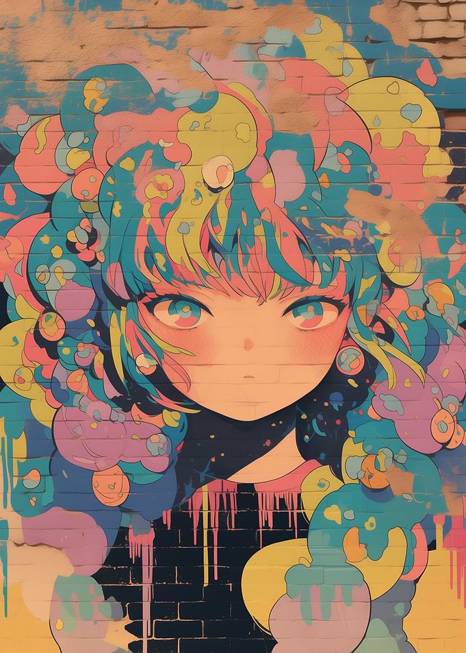 Anime Girl Graffiti