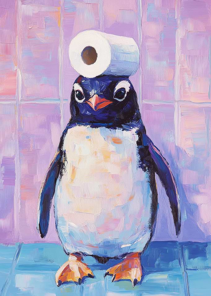 Penguin with Toilet Paper