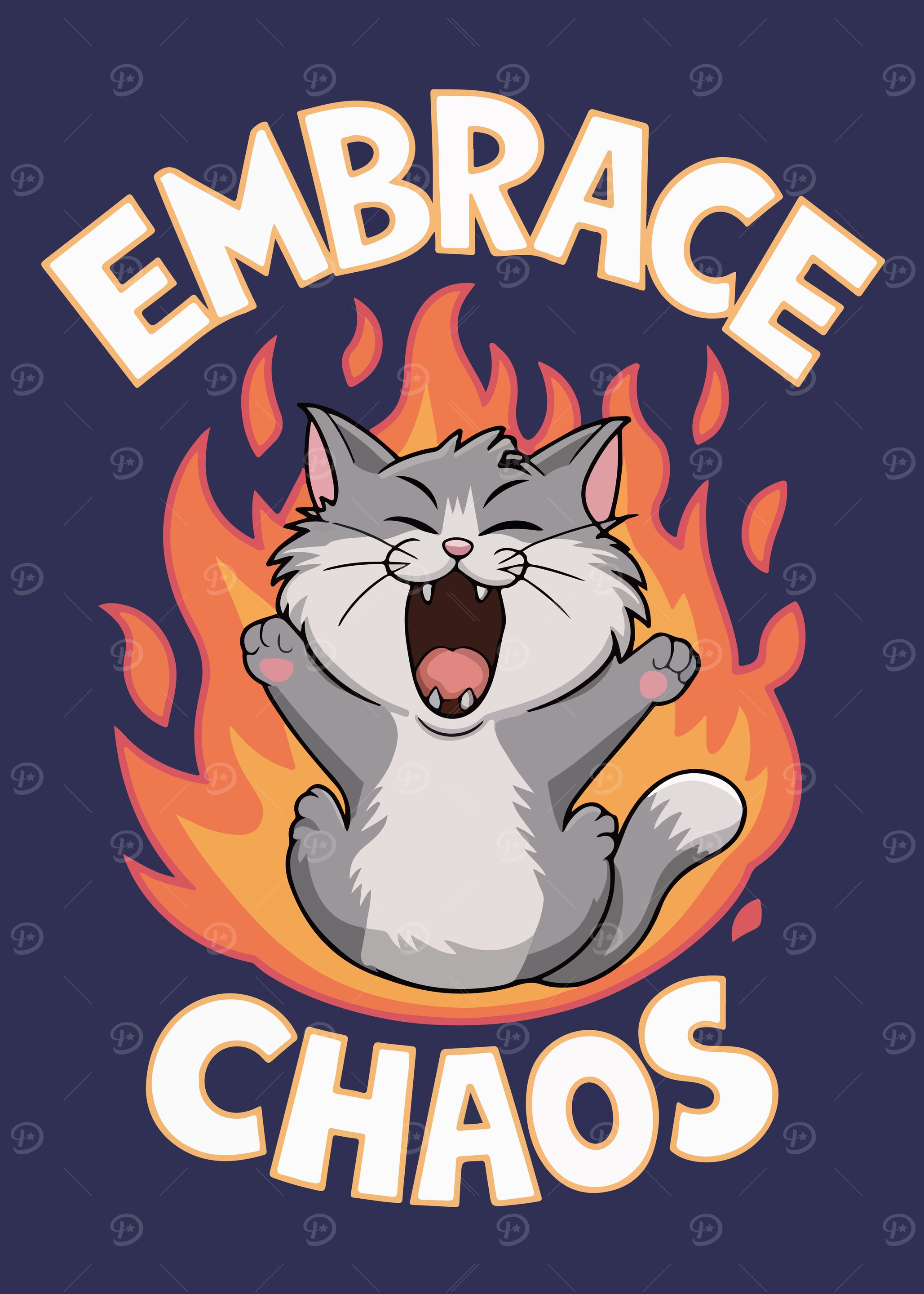 Cat Embracing Chaos
