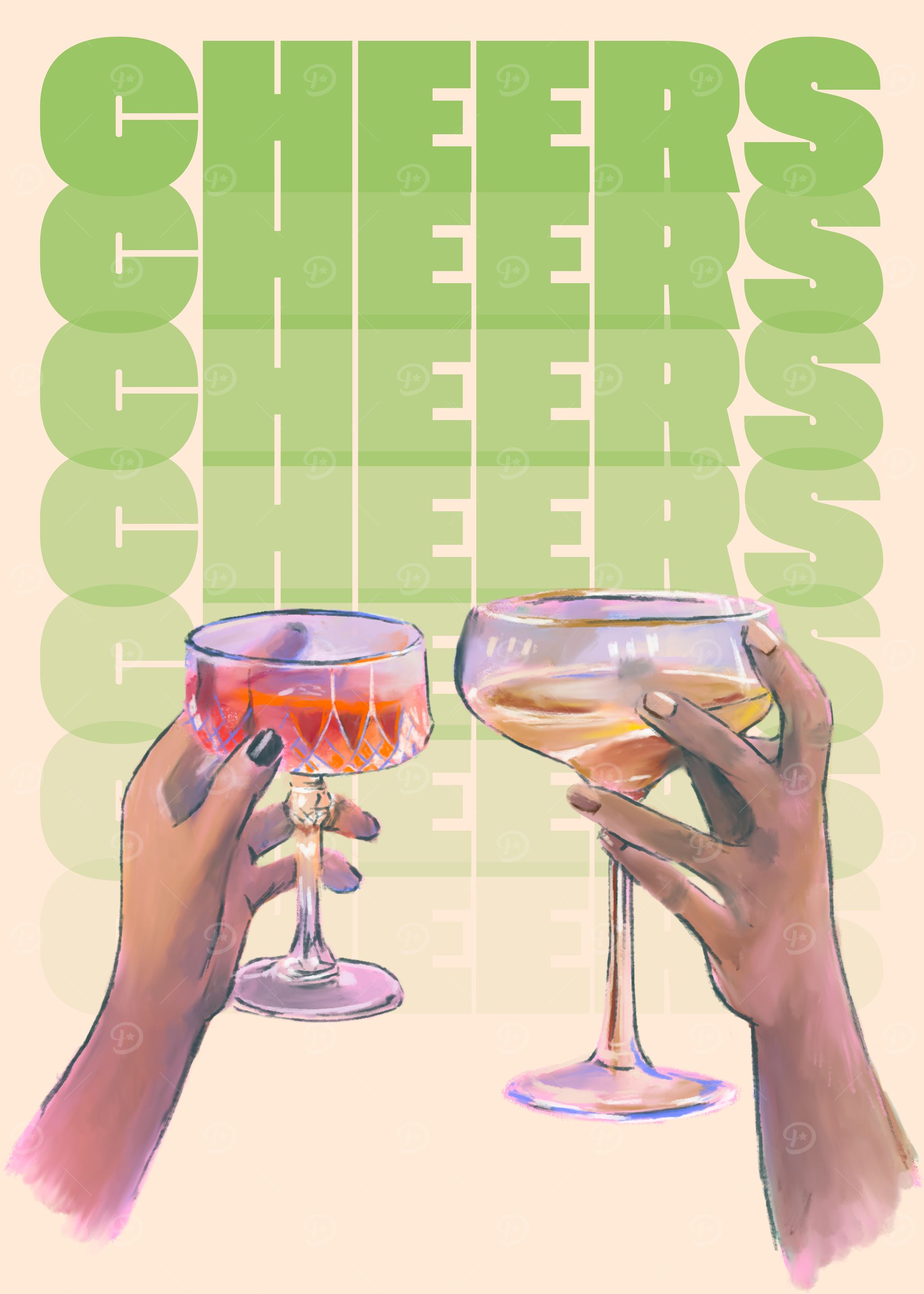 Cheers Toast Illustration