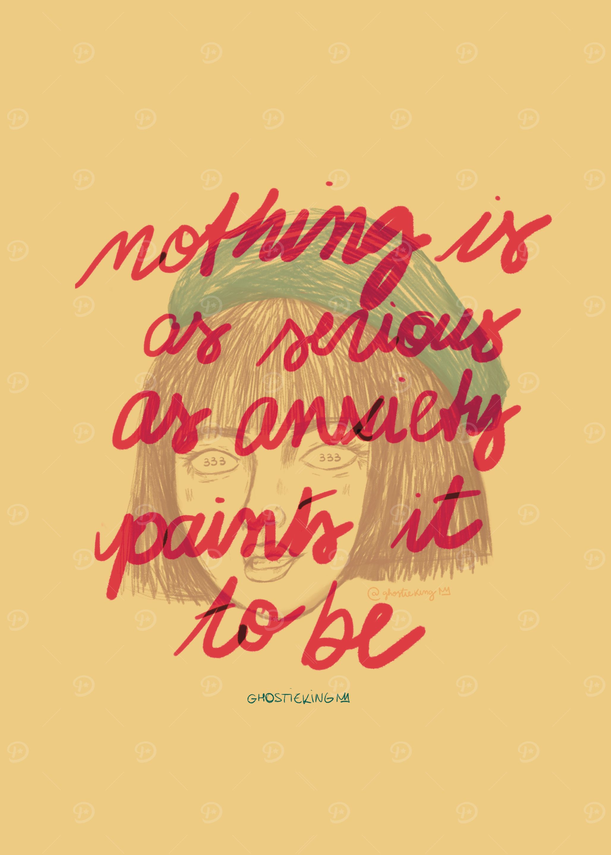 Anxiety Quote Illustration