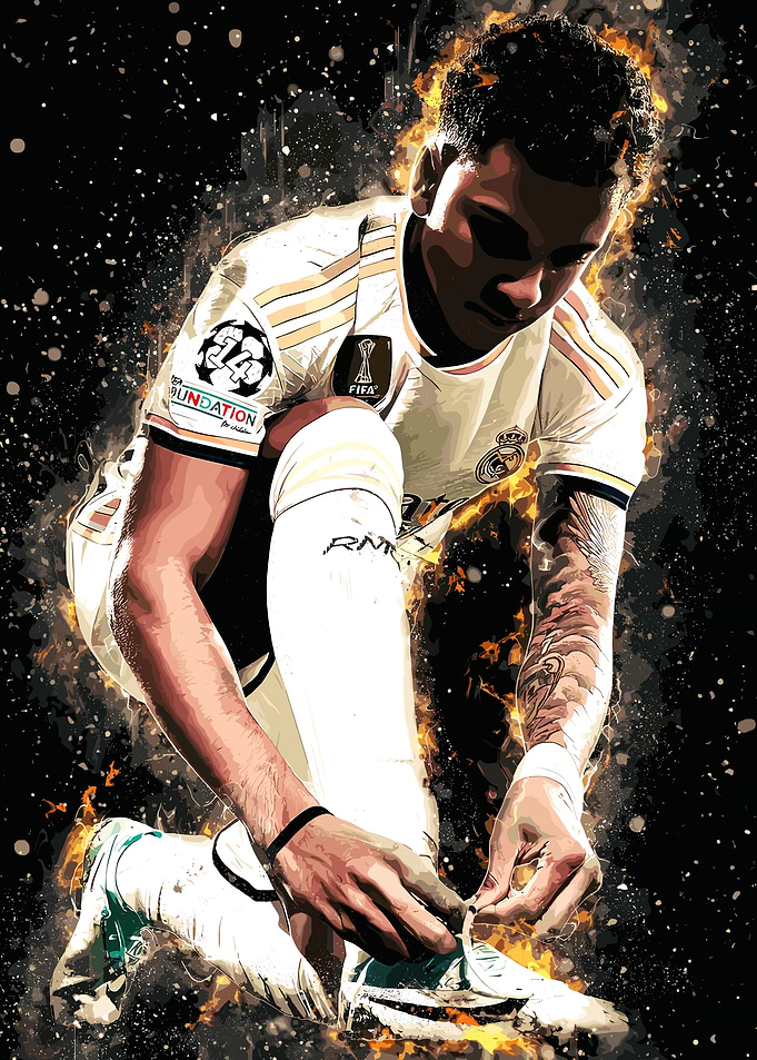Rodrygo Tying Shoes