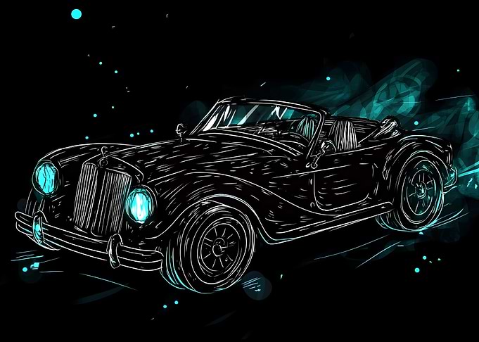 Classic Car Sketch
