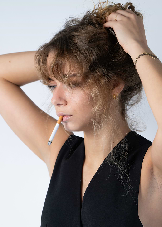 Woman Smoking Cigarette
