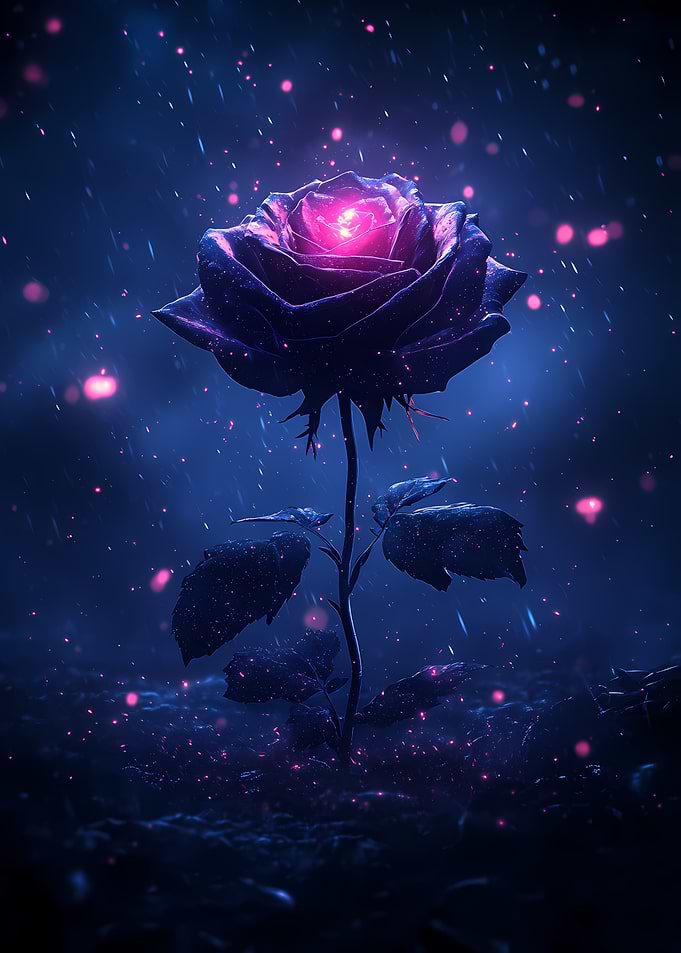 Cosmic Black Rose