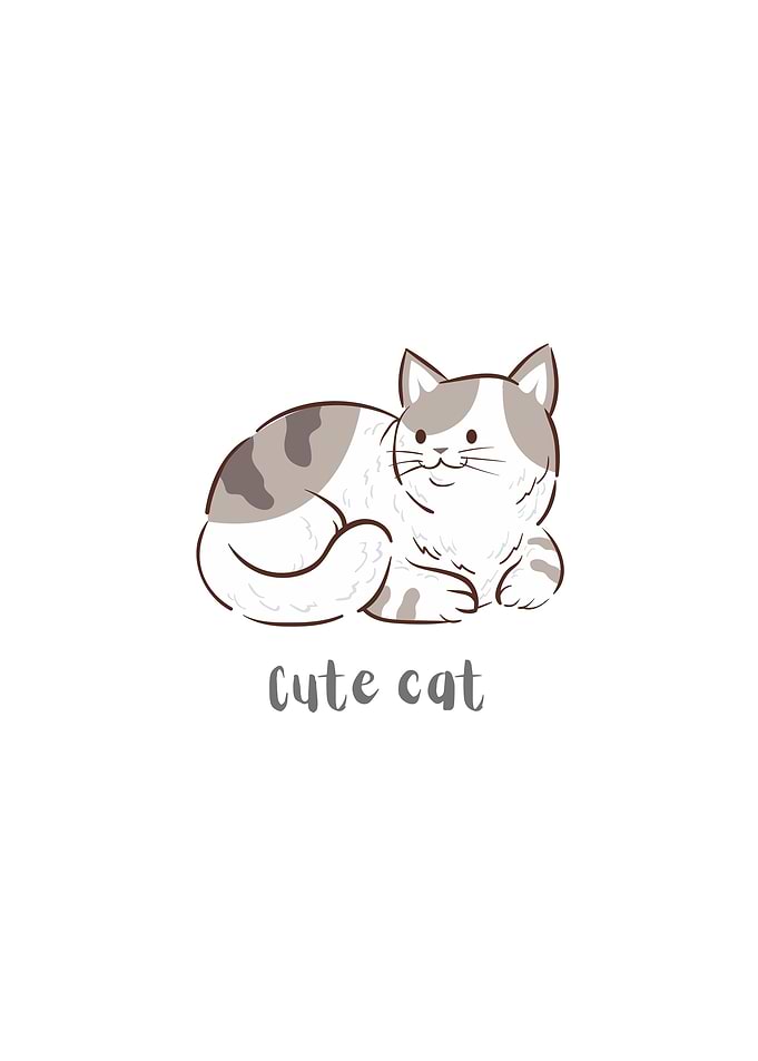 Cute Cat Illustration