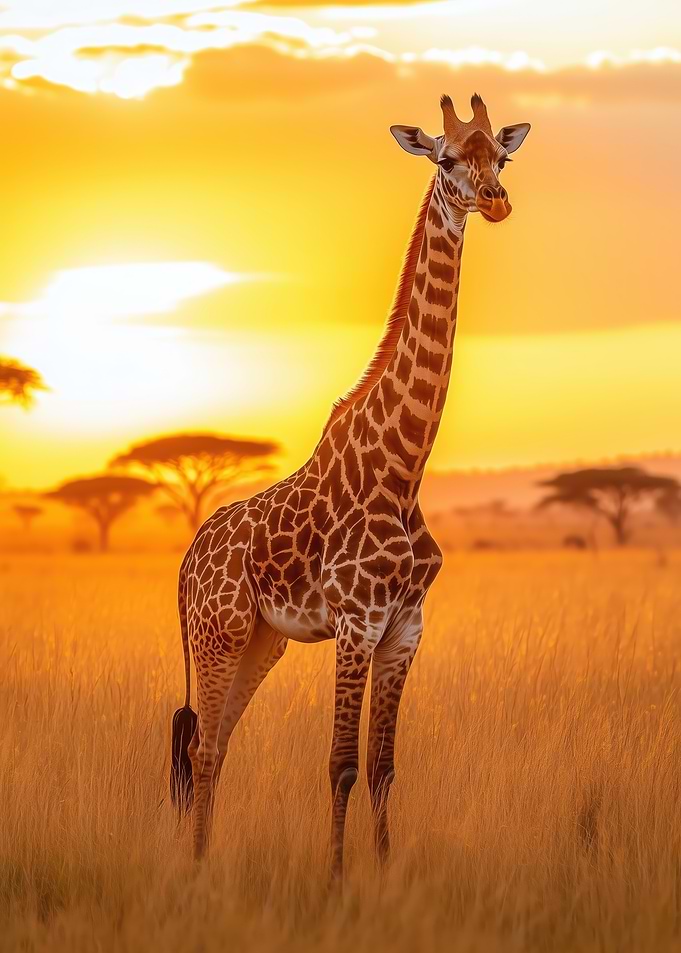 Giraffe at Sunset