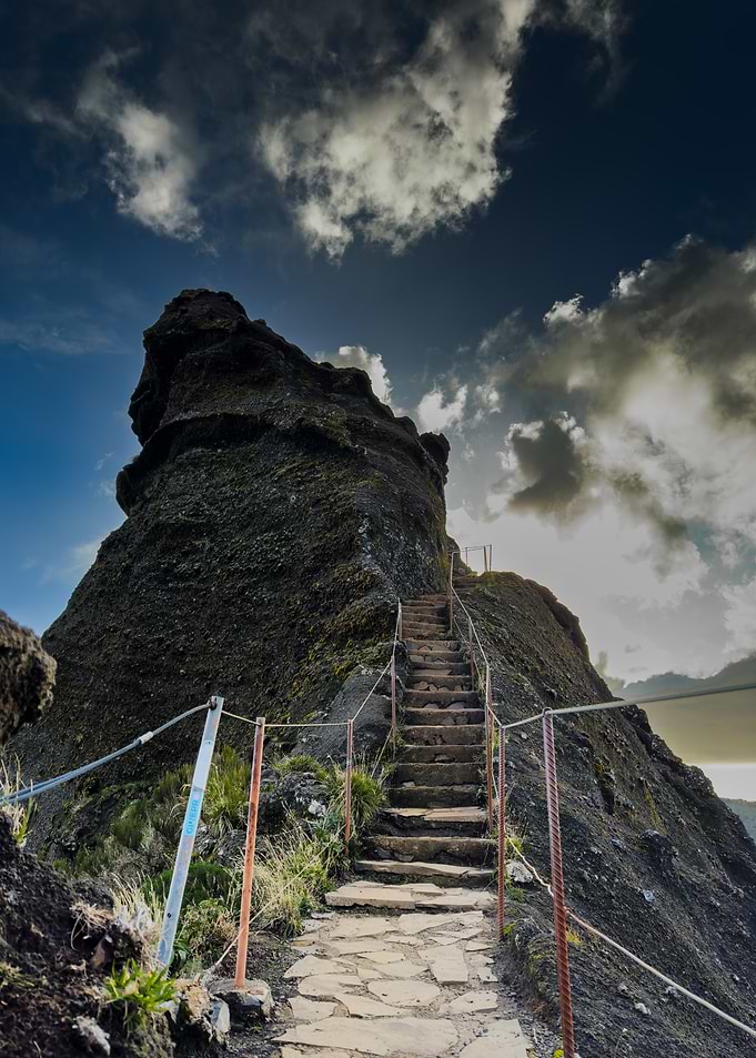 Stone Steps to Mountain Peak