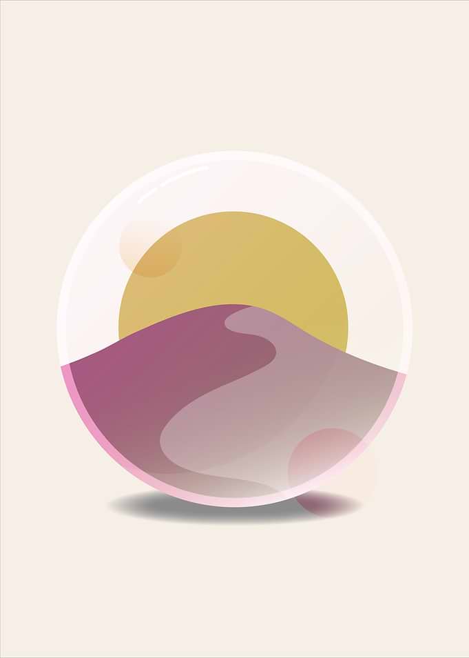 Glass Planet - Sunset in a Sphere