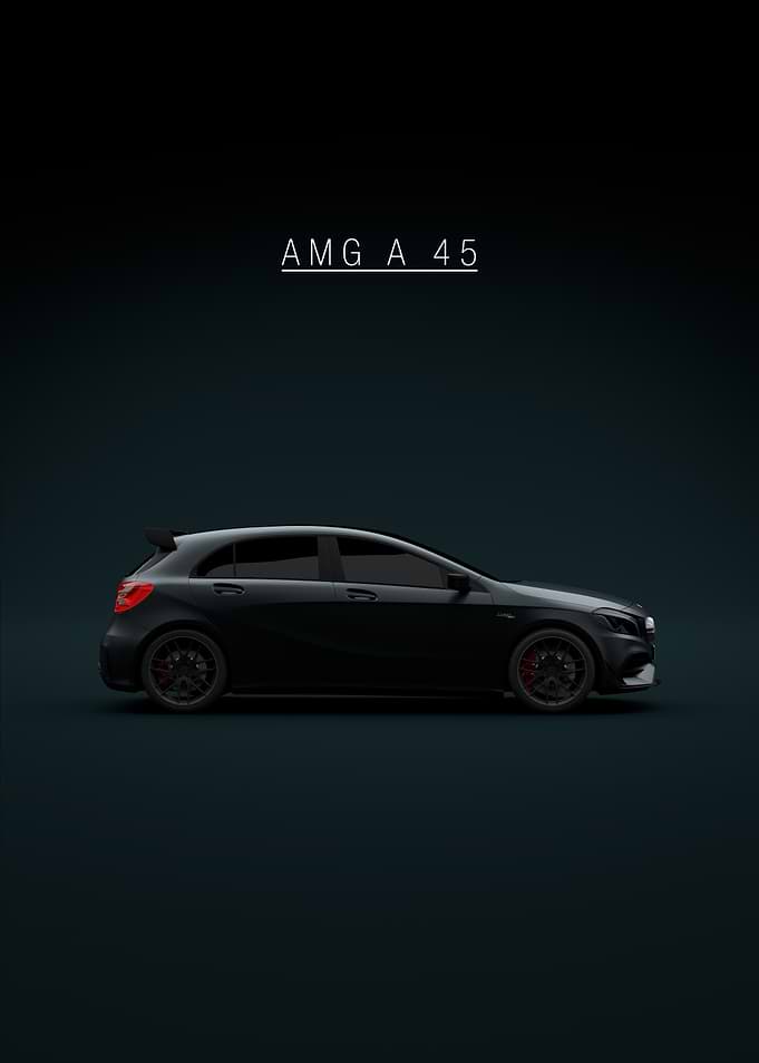 Mercedes A45 AMG 2017 - Black - Green Tint