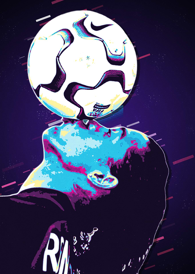 Ronaldinyo Soccer Player with Ball