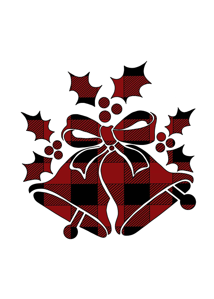 Red Plaid Christmas Bells