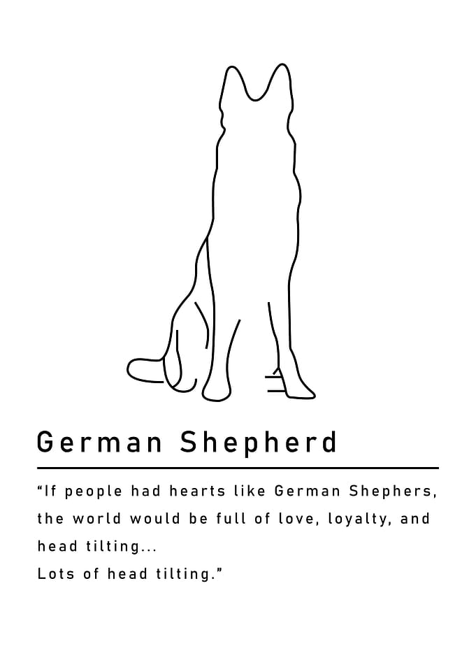 German Shepherd Line Art