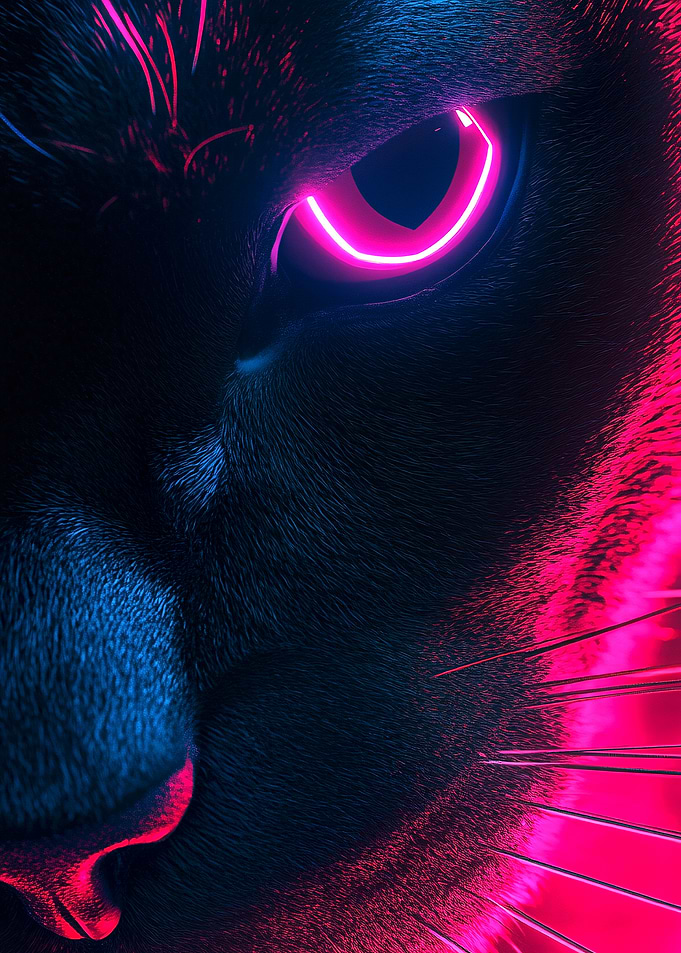 Cat Eye Neon Glow