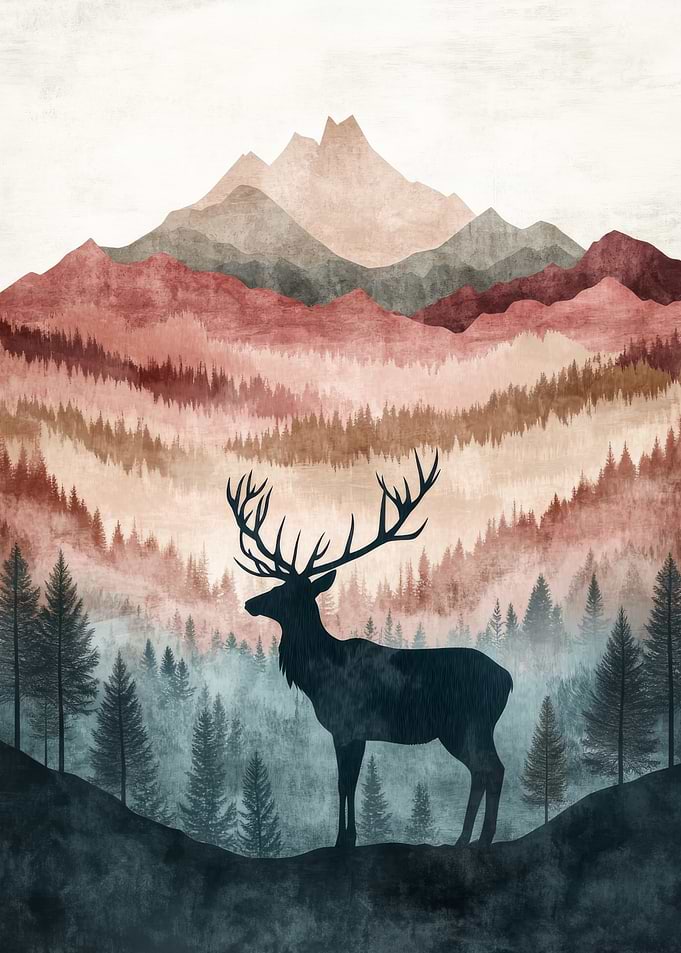 Modern Mountain Prints for Home Decor