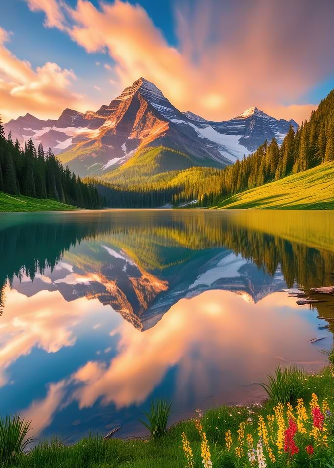 Mountain Lake Reflection