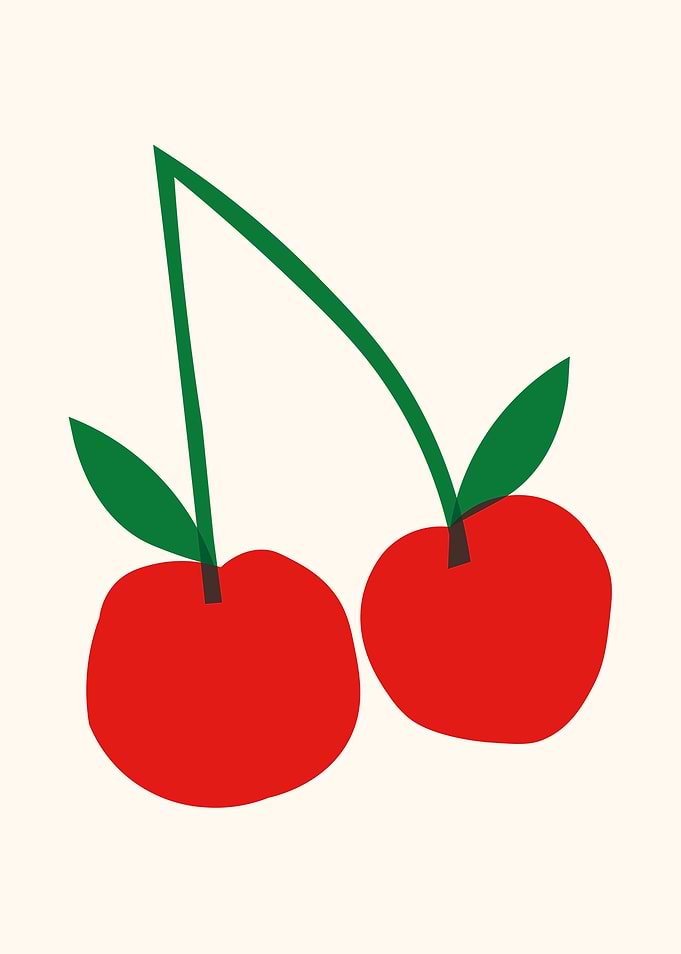 Red Cherries Illustration