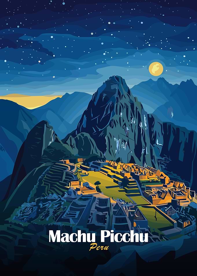 Machu Picchu Night View