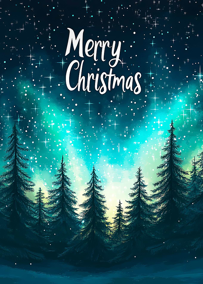 Christmas Night Forest
