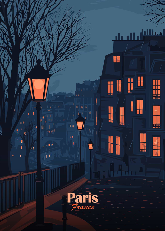 Paris Night Scene