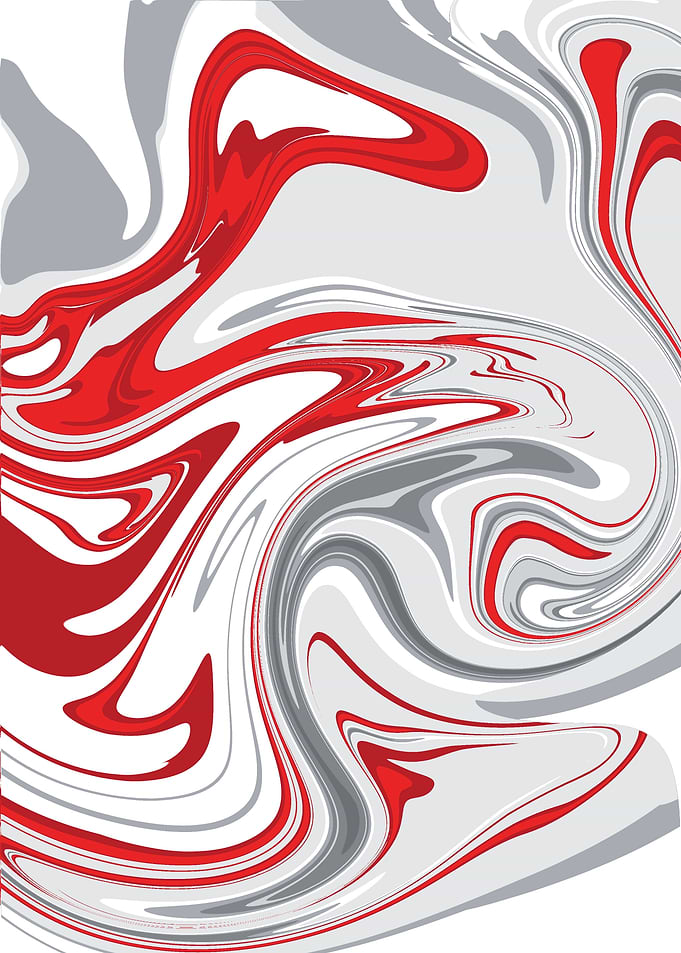 Red and Grey Swirl Abstract