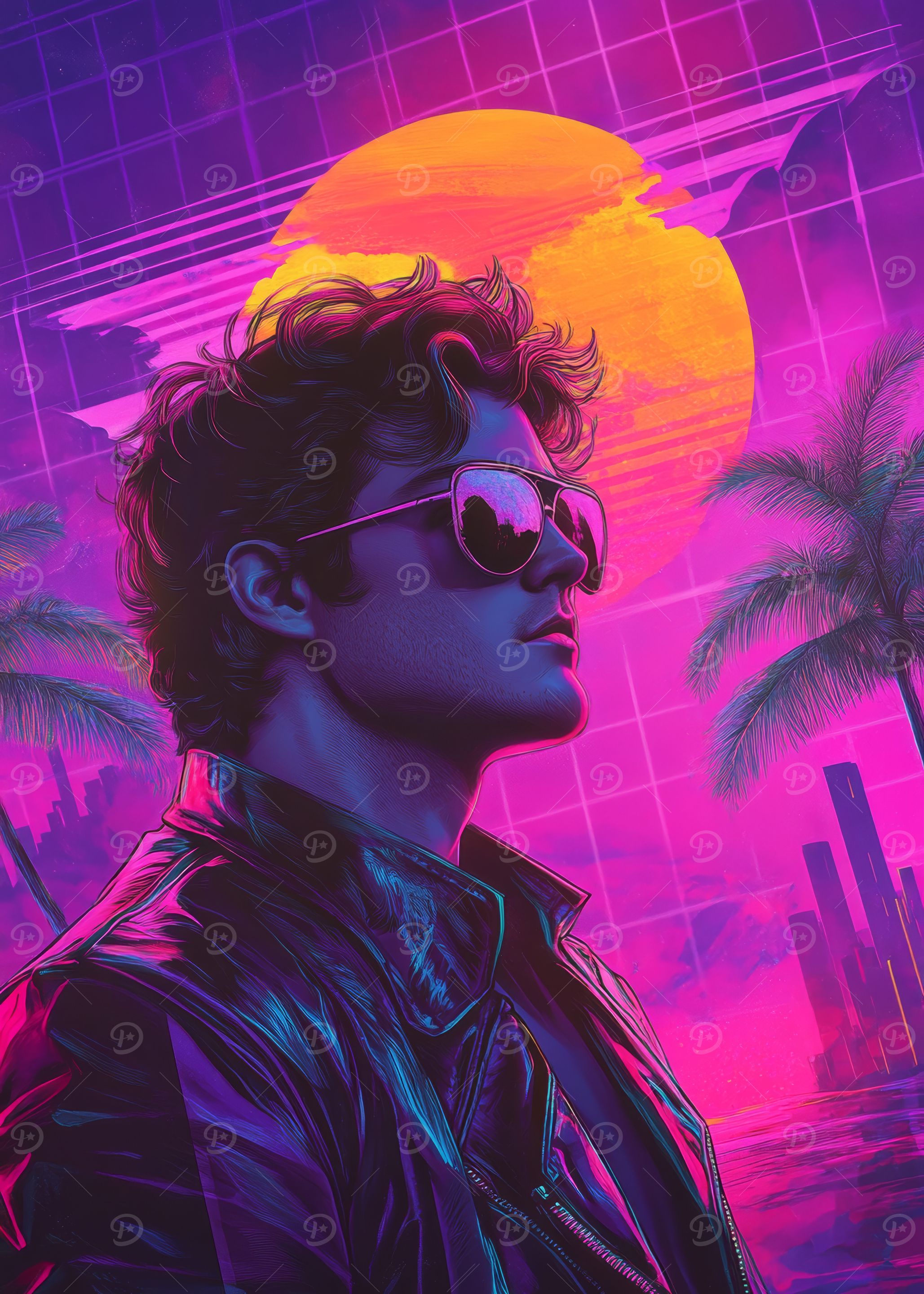 Retro Synthwave Man