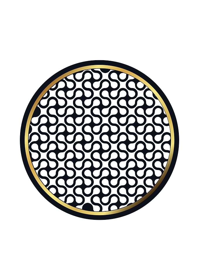 Black and Gold Geometric Pattern