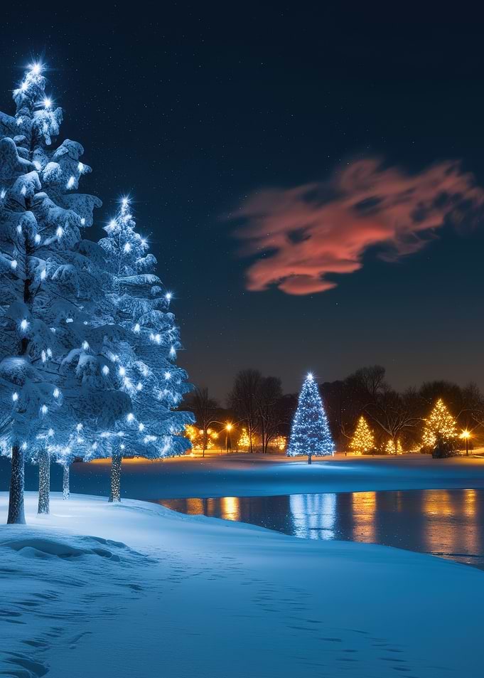 Snowy Christmas Night