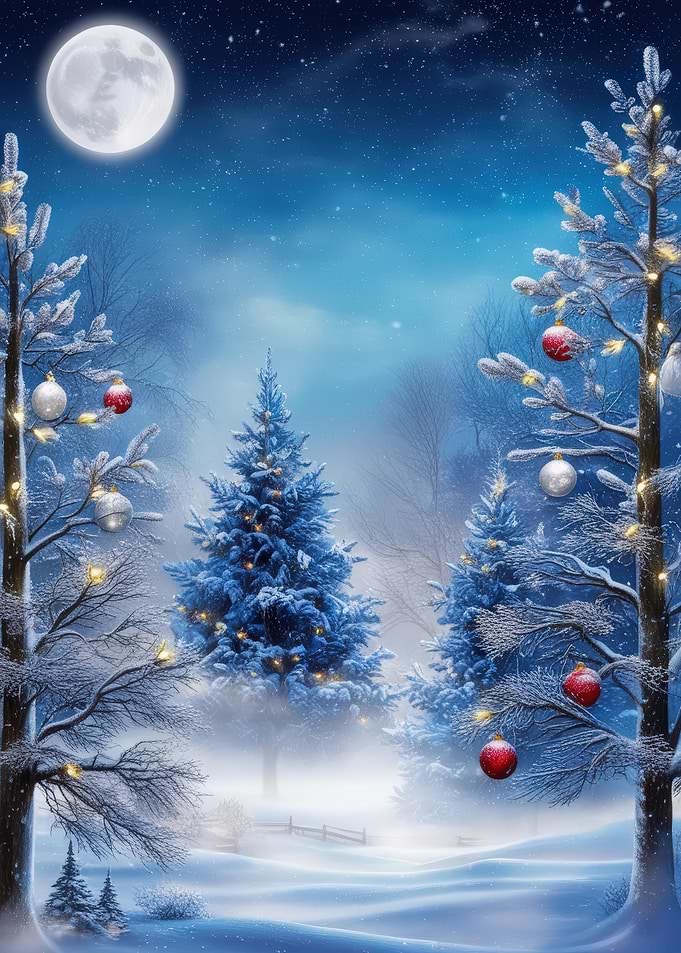 Snowy Christmas Forest