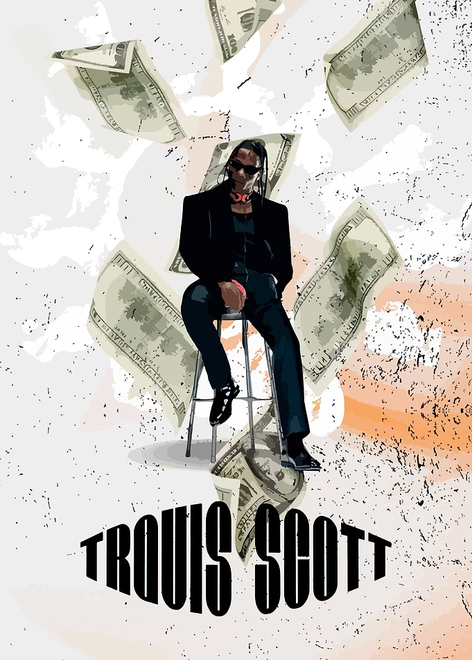 Travis Scott Money Art