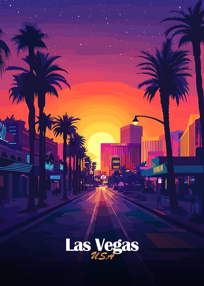 Las Vegas Sunset Cityscape
