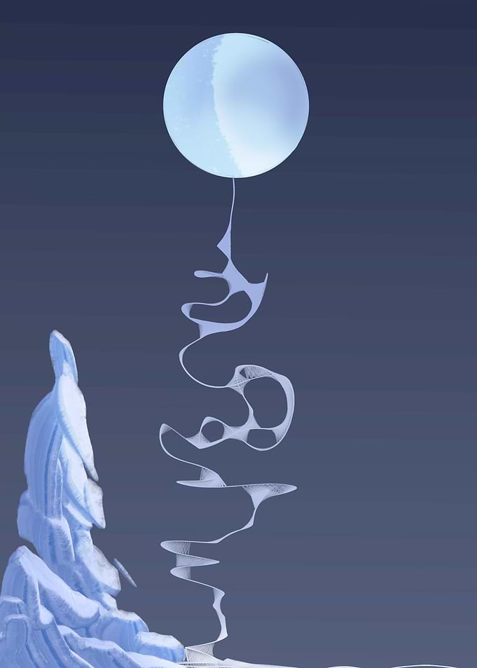 Abstract Blue Orb