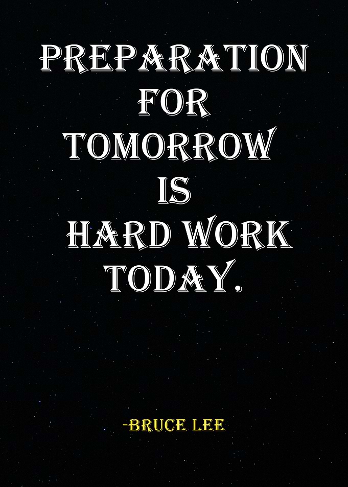 Bruce Lee Quote - Preparation