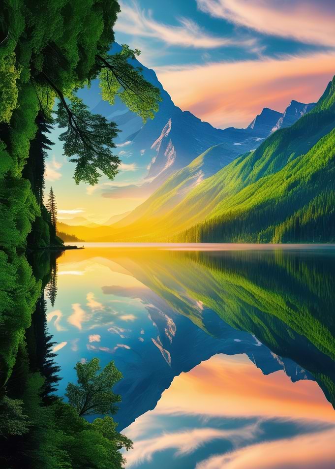 Mountain Lake Sunset