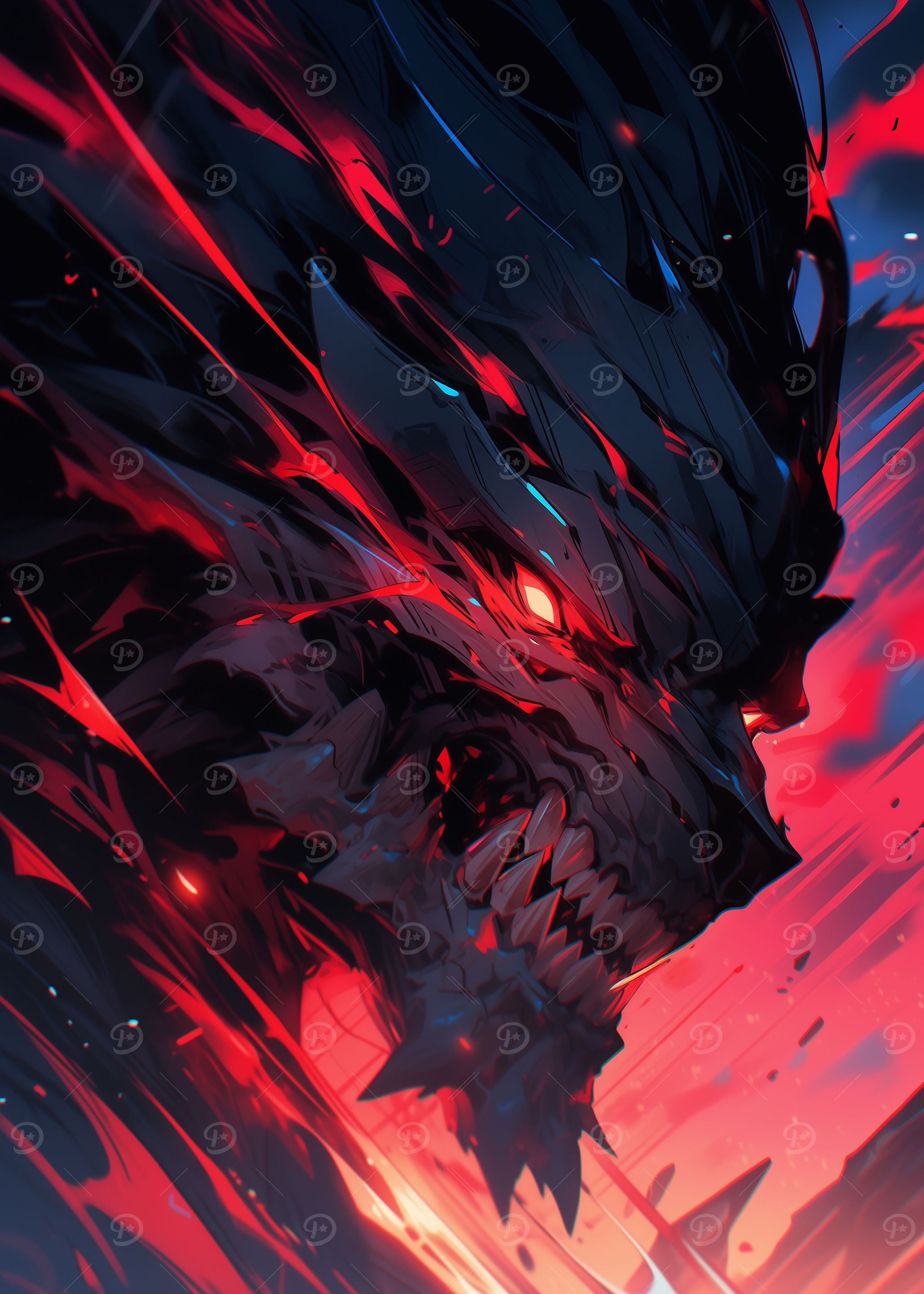 Fiery Wolf Creature