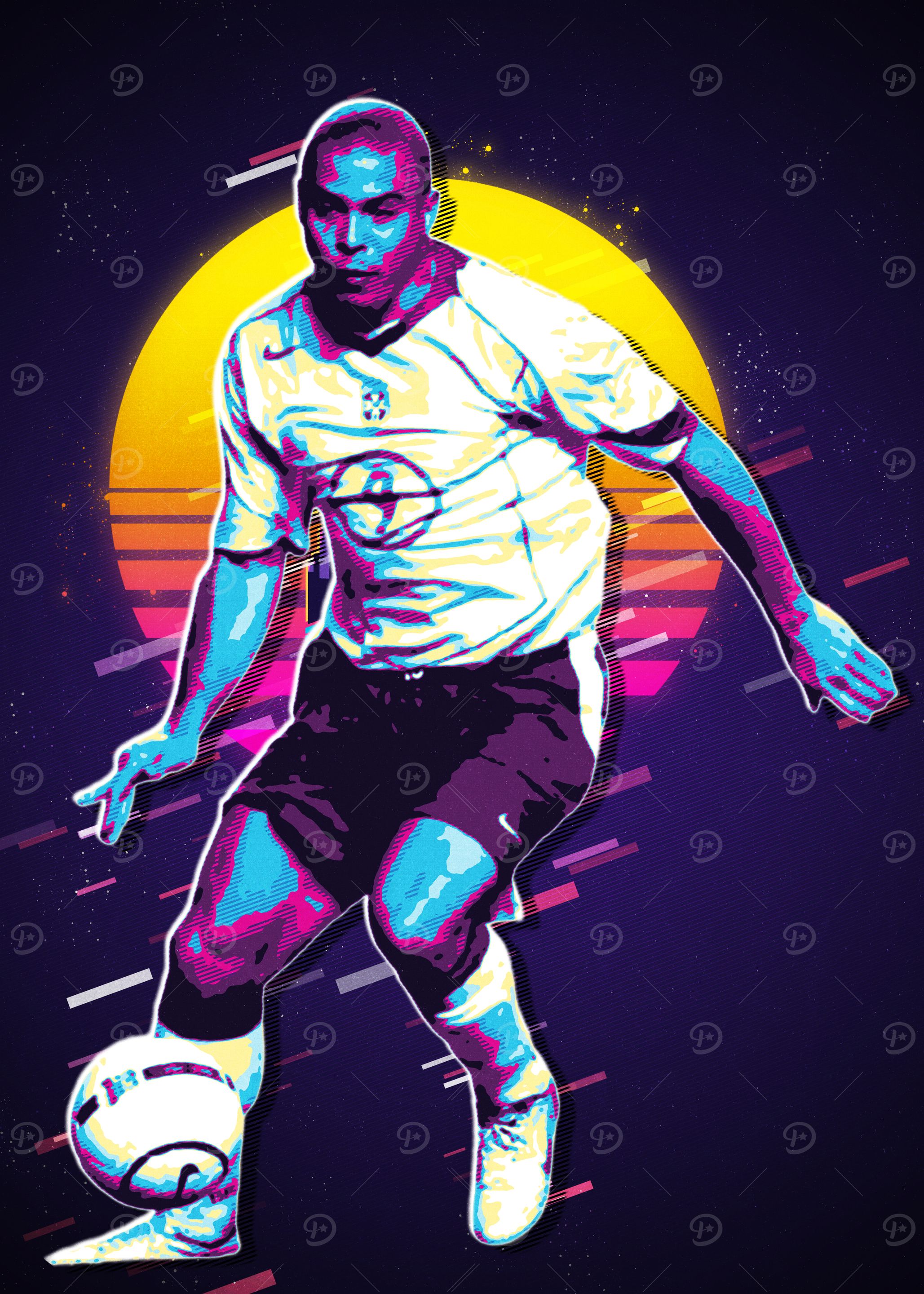 Ronaldo Retro Football Player