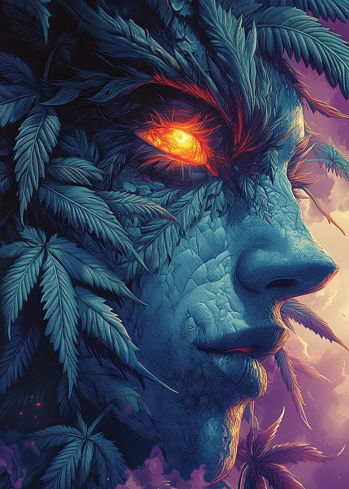 Nature Spirit with Burning Eye