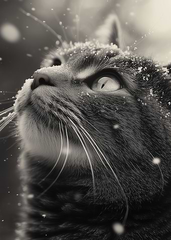 Cat in the Snow