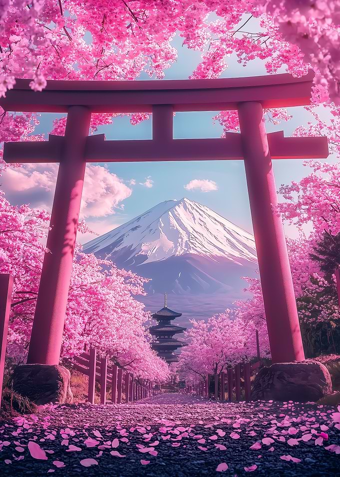Cherry Blossom Torii Gate