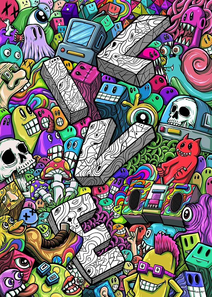 LIVE Groovy Doodle Art
