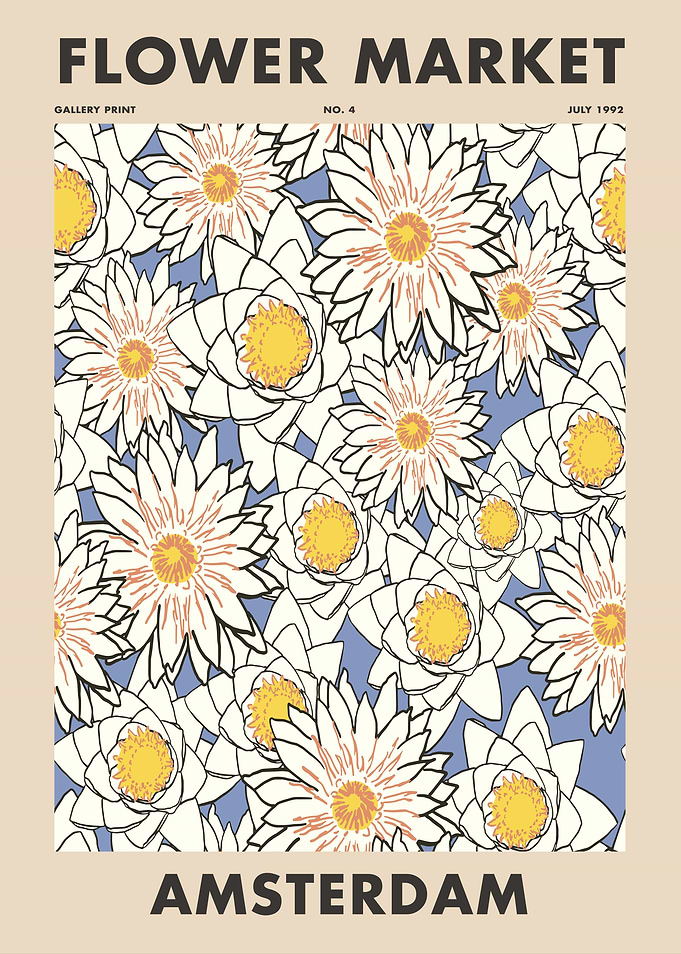 Amsterdam Flower Market Print