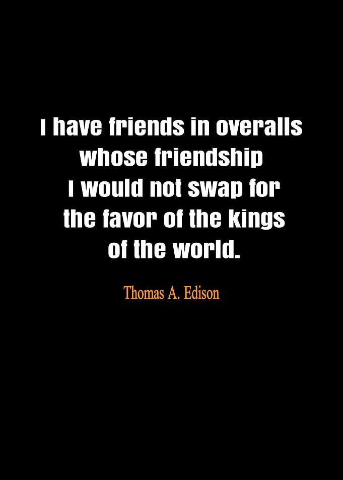 Edison Quote on Friendship