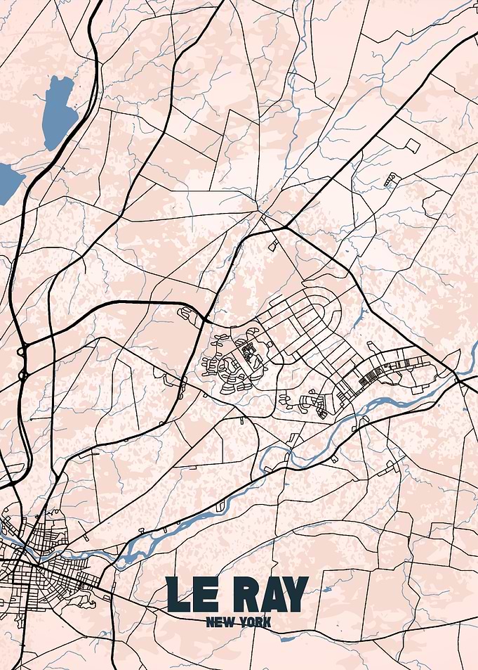 Le Ray, New York Map