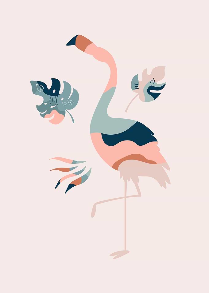 Pink Flamingo Illustration