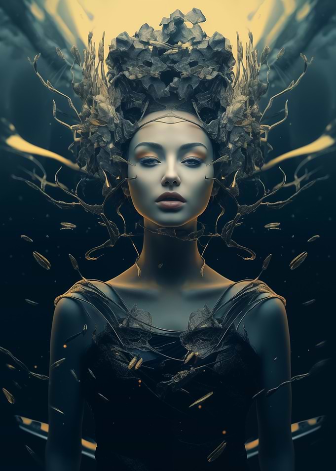 Woman with Branch Crown