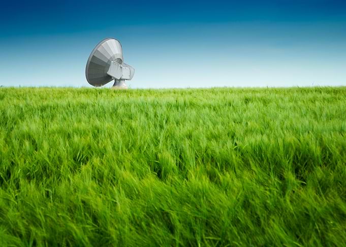 Satellite Dish in Field