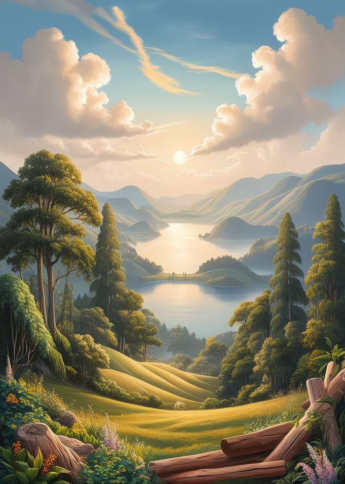 Serene Mountain Lake