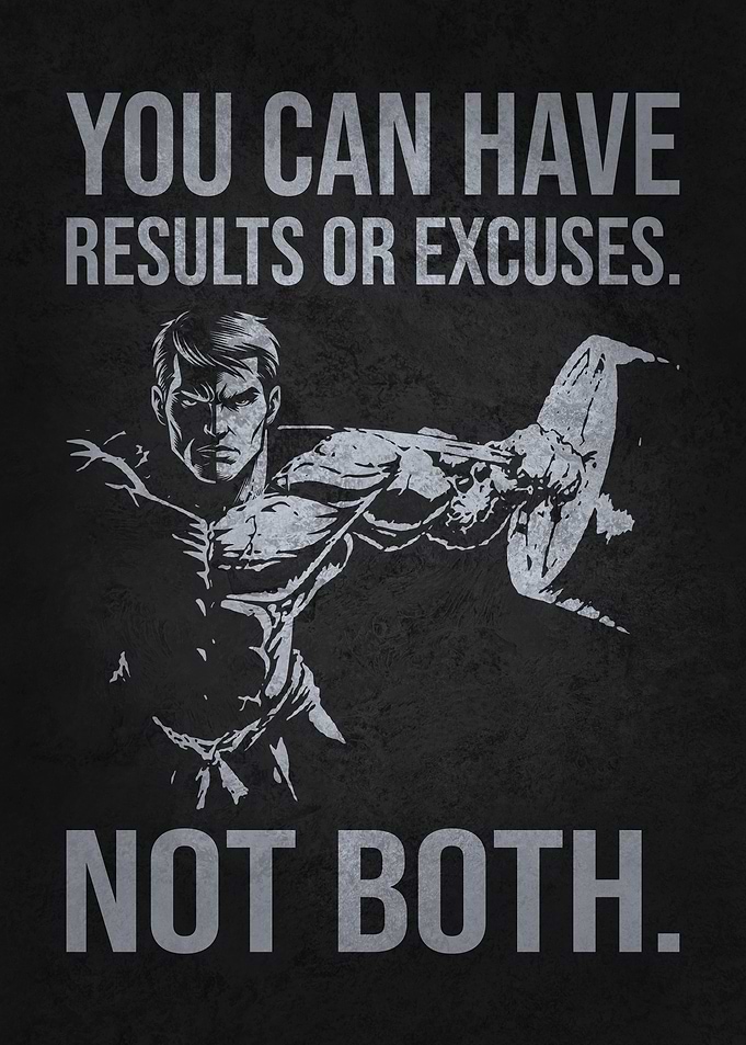 Excuses vs Results - Anime Workout