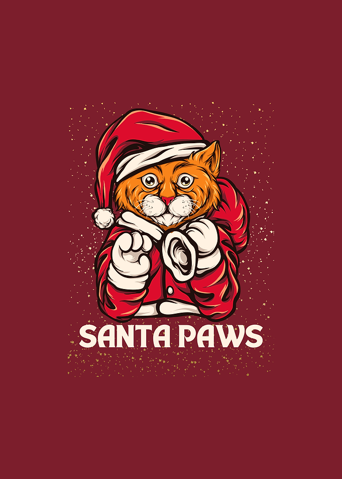 Santa Paws Cat Christmas