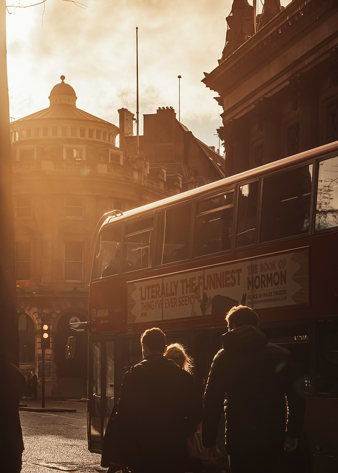 London Bus Sunset